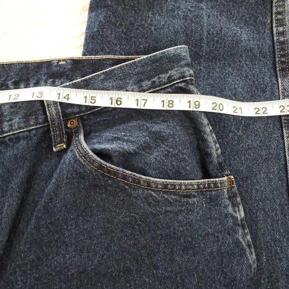Wrangler Regular Fit Straight Leg Mens 38x30 Denim Bluejeans Dark Wash 100% Cott - Picture 4 of 11